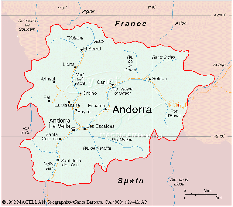 Andorra la Vella Map